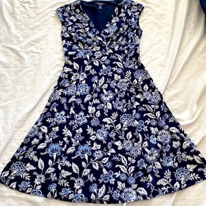 Floral fit/flare dress